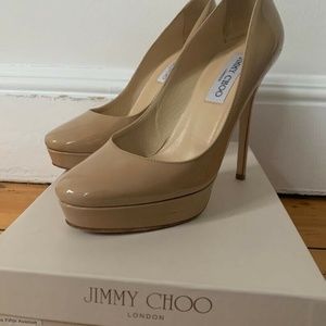 Jimmy Choo Cosmic Platform Pump Size 38 Nude